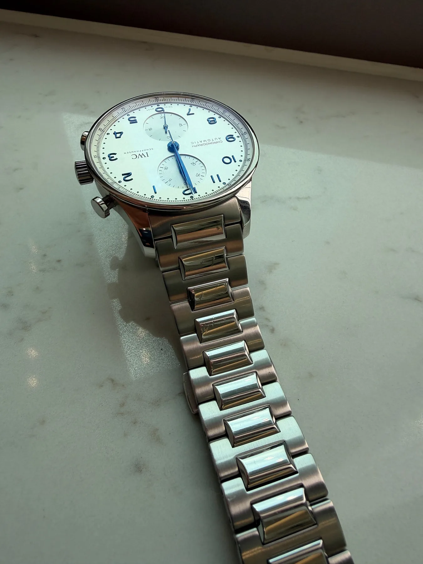 IWC 포르투기저 크로노그래프 IW371617 메탈 브레이슬릿 2024 사진 5