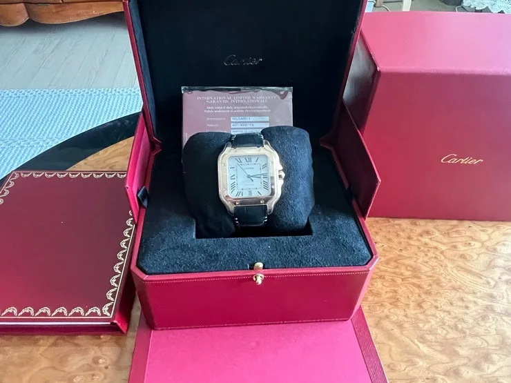까르띠에 산토스 라지 18K 금통 2019 사진 1