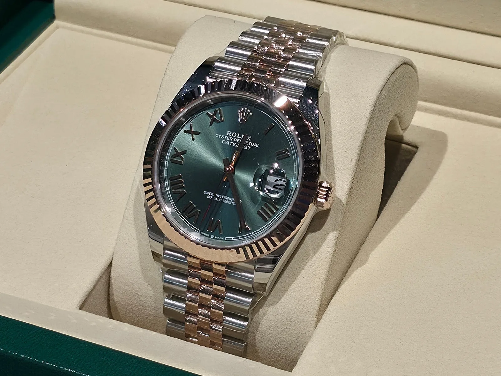 롤렉스 데이트저스트 41 민트그린판 로만다이얼 로즈골드콤비 쥬빌리 126331 2026 사진 8