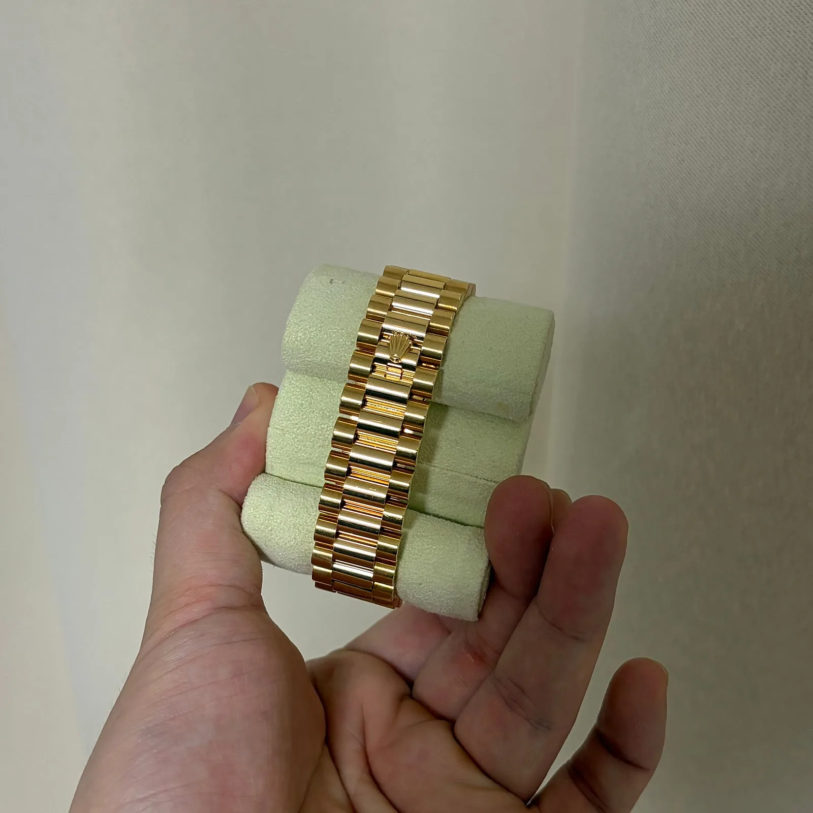 롤렉스 데이데이트 118238 샴페인 36mm 금통 신형버클 인그레이빙 2012 사진 6