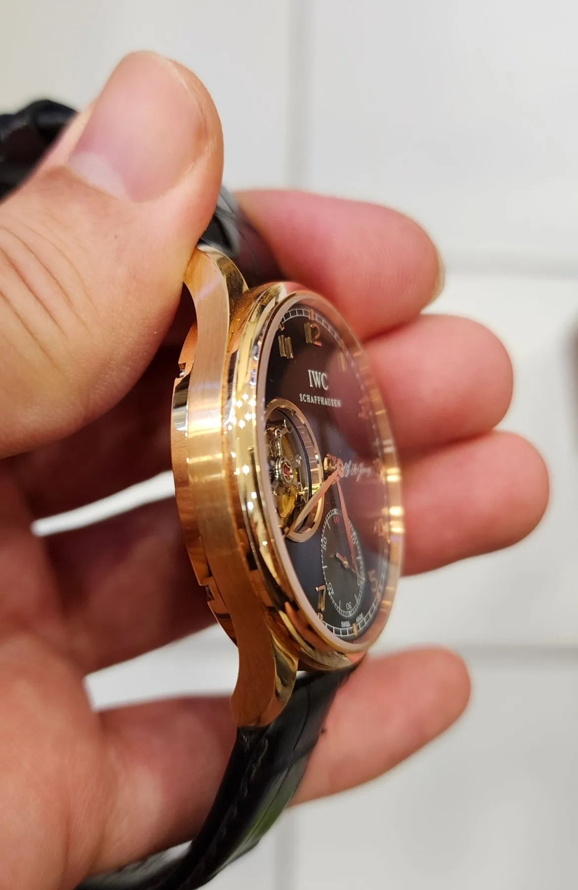 IWC 포루투기즈 로즈골드 금통 뚜르비옹 한정판 2015 사진 5